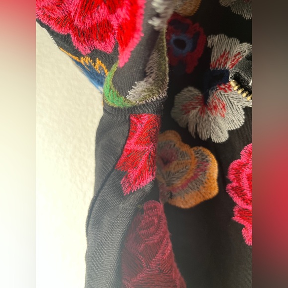 DESIGUAL Women’s Embroidered Fiorella Biker Jacket EUR 42 MED-LG - Picture 5 of 16